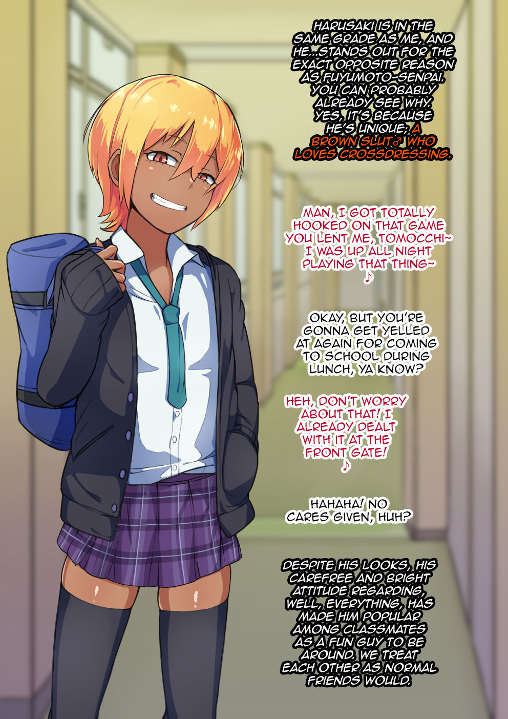 Otokonoko to xx No. 3 ~Kasshoku Inbi na Doukyuusei vs Seijitsu Karin na Seitokaichou~ page 7 full