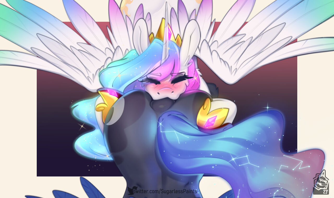 Celestia Checking Luna's Orifices For Banana page 9 full