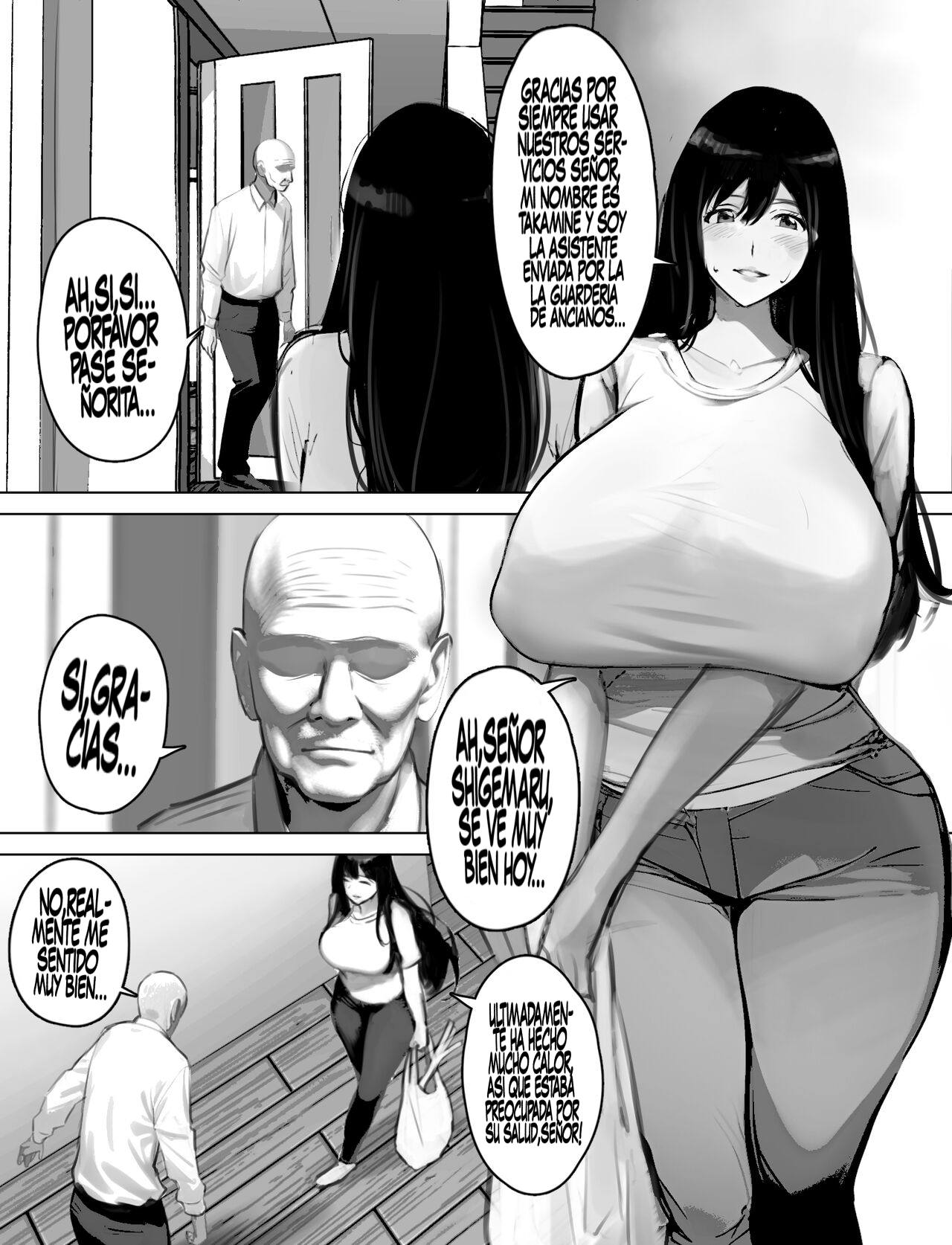 Bakunyuu Home Helper no Ecchi na Houmon Kaigo - Enormes Pechos Compensan la Visita Traviesa de una Asistente page 3 full
