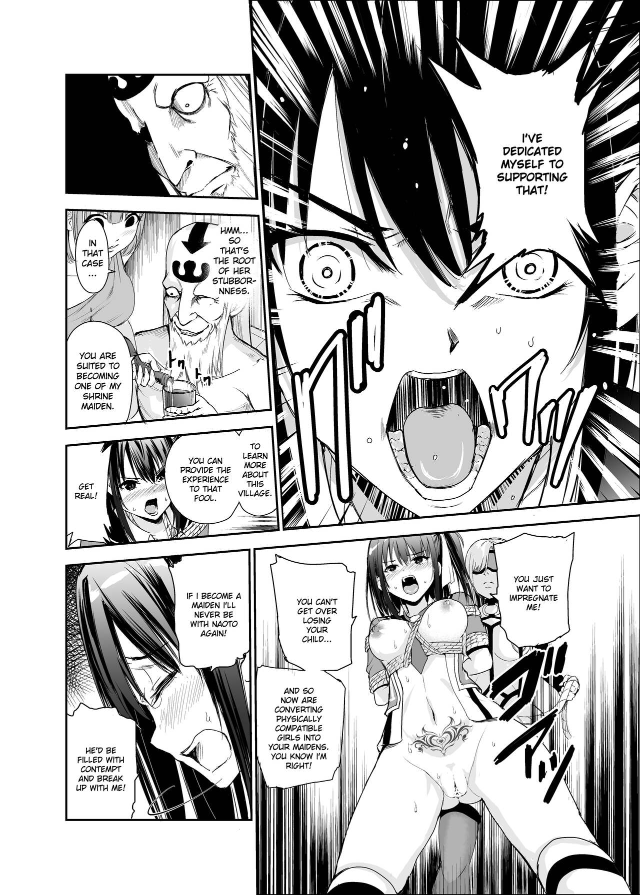 Tsuyagari Mura 5 ~Kareshi o Mamoru Tame Hikyou no Mura de Kyousei Gohoushi & NTR Sex~ page 9 full